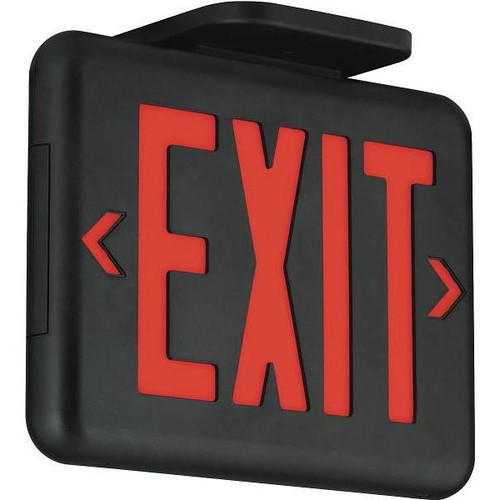 Hubbell Lighting Dual-Lite 2 W Black-Red Integrated LED Exit Sign Ac Only