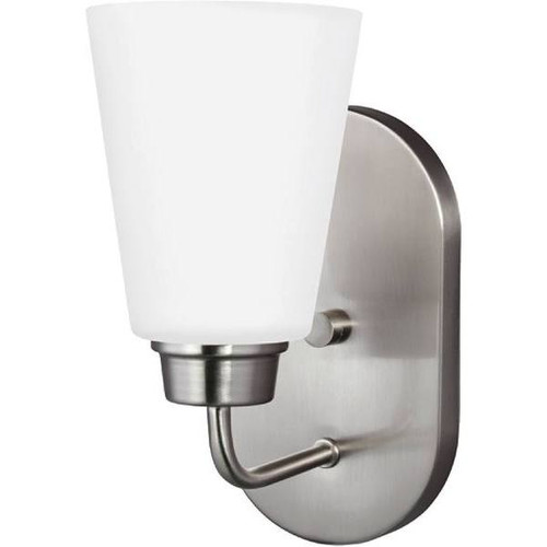 Sea Gull Lighting Kerrville 1-Light Wall Sconce (Brushed Nickel)