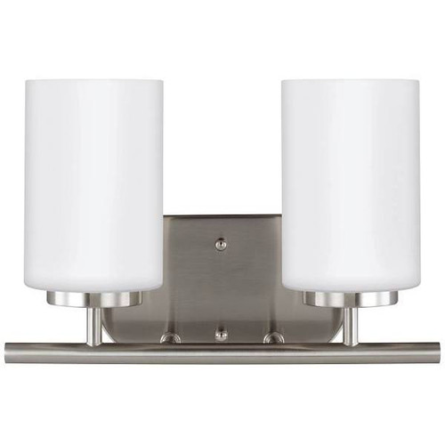 Sea Gull Lighting Oslo 2-Light Bath Light (Brushed Nickel)