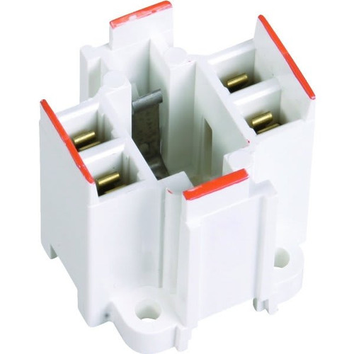 Satco Compact Fluorescent Bulb Holder, Screw-Down, 4-Pin G24q 3 Base, Pack Of 4