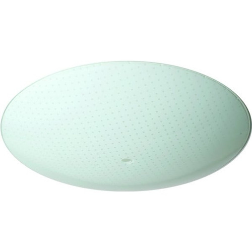 Opal Clear Dot Pattern Round Glass 12" Pack Of 4