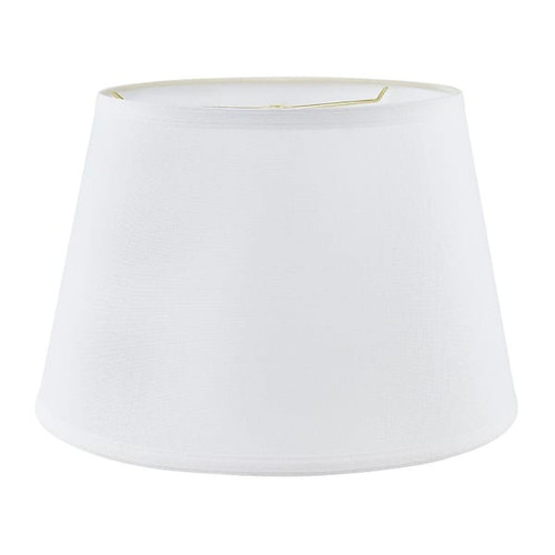 Round Hardback Linen Lamp Shade 11 X 15 X 10" White Pack Of 6
