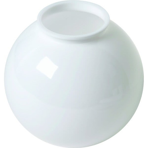 White 8" Globe Acrylic 4" Fitter