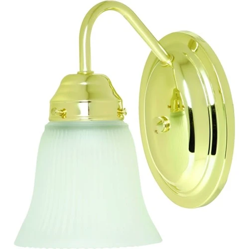 Seasons 4.75 In. 1-Light Incandescent Wall Sconce (Polished Brass)