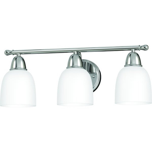 Seasons Raleigh 7.25 In. 3-Light Incandescent Bath Vanity Fixture (Chrome)
