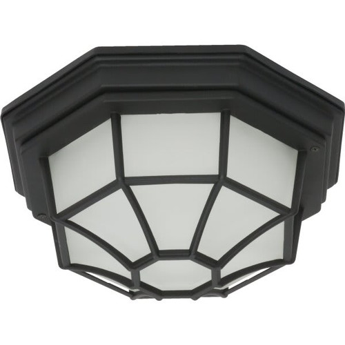 Seasons 11.5 In 10 Watt Outdoor Led Spider Flush-Mount Ceiling Light (Black)