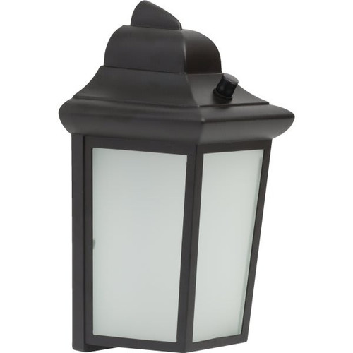 Seasons 12-1/4" 5,000k LED Outdoor Wall Sconce With Frosted Glass, Black