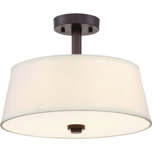 Cordelia Lighting 88511-Sb Studio 15 In. Incandescent Semi-Flush Mount Light