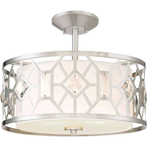 Cordelia Lighting Brentwood Incandescent Semi-Flush Mount Light