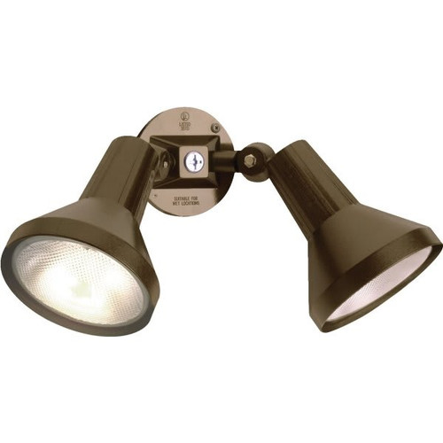 Satco Nuvo Bronze Two-Light 15 Exterior Par38 Flood Light With Adjustable Swivel