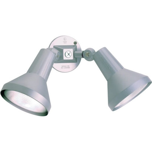 Satco Nuvo Gray Two-Light 15 Exterior Par38 Flood Light With Adjustable Swivel