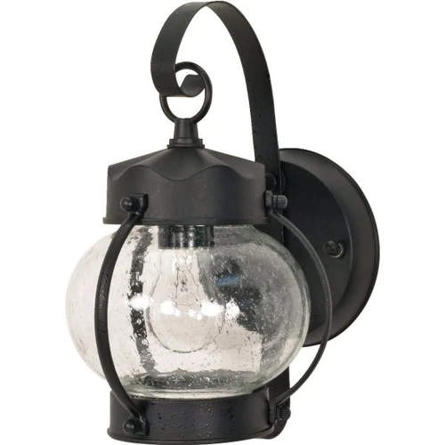Satco Nuvo 6.5 X 10.63 In. 1-Light Onion Outdoor Lantern (Textured Black)
