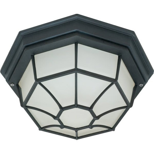 Satco Nuvo 11.81 In. 1-Light Outdoor Ceiling Light (Black)