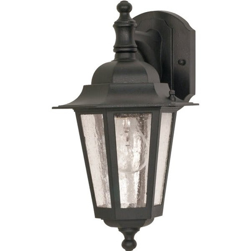 Satco Nuvo Cornerstone 7 X 13 In. 1-Light Outdoor Lantern (Textured Black)