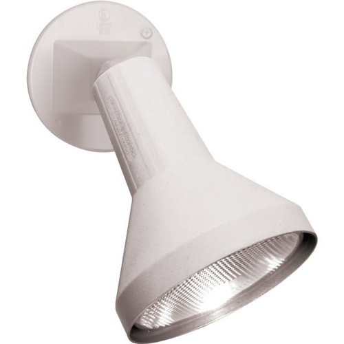 Satco Nuvo White One-Light 8 Exterior Par38 Flood Light With Adjustable Swivel