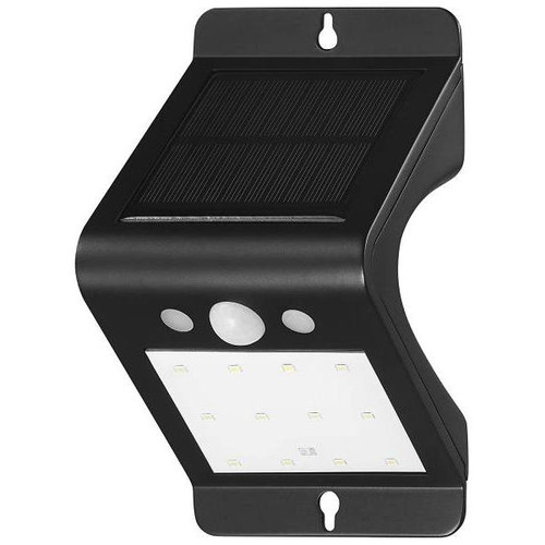 Globe Electric Solar Motion Led Security Wedge Blk 250lm 4000k 90 Degree 18ft