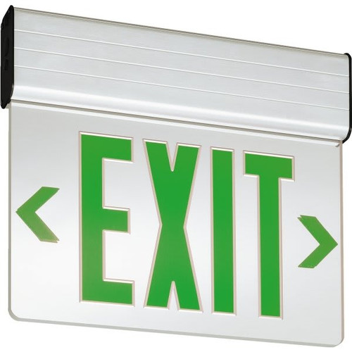 Lithonia Lighting Green Aluminum Ni-Cd LED Exit Sign 11-1/8" Edg 1 G El M6