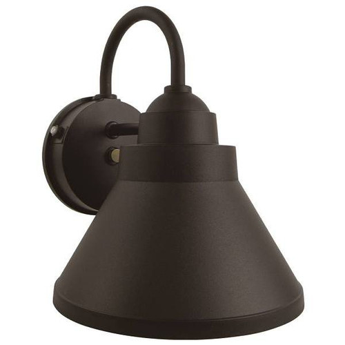 Liteco Decorative Wall Fixture With Photocell And Motion Sensor, 40w, Bronze