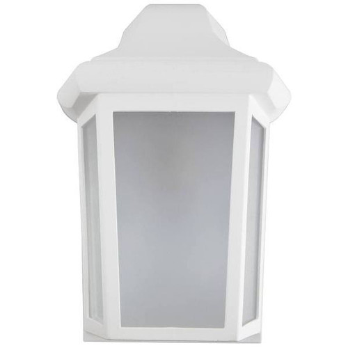 Liteco Martin Wall Fixture With Photocell And Motion Sensor, White
