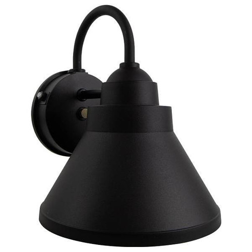 Liteco Decorative Wall Fixture With Photocell And Motion Sensor, 40w, Black