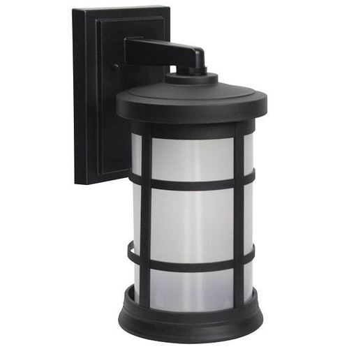 Liteco Highland Large Wall Fixture With Photocell And Motion Sensor, Black