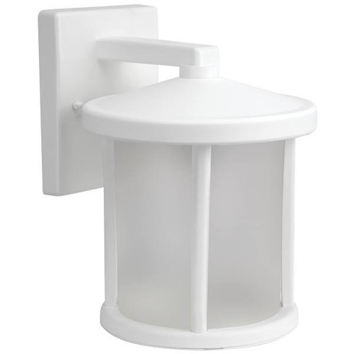 Liteco Horizon Wall Fixture With Photocell And Motion Sensor, White