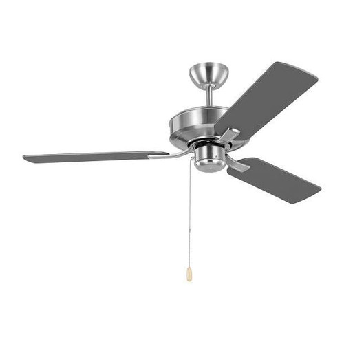 Generation Lighting Linden 48" Silver Ceiling Fan With Reversible Blades, Chain
