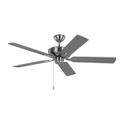 Generation Lighting Linden 52" Silver Ceiling Fan With Reversible Blades, Chain