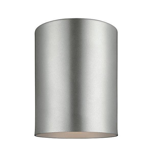 Generation Lighting Outdoor Cylinders 1-Light Brushed Nickel Ceiling Fixture