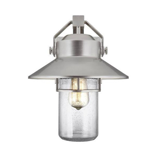 Generation Lighting Boynton 13" 1-Light Painted Silver Wall Lantern, Medium