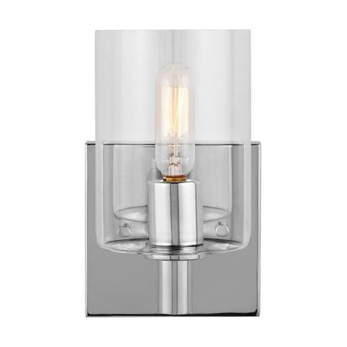 Generation Lighting Fullton 1-Light Chrome Vanity Light, Dimmable