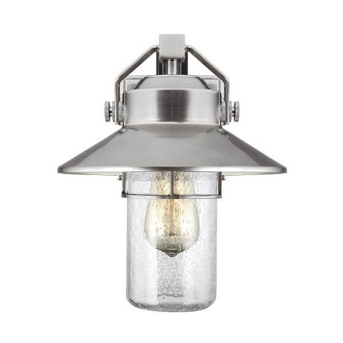 Generation Lighting Boynton 10.75" 1-Light Painted Silver Wall Lantern, Small