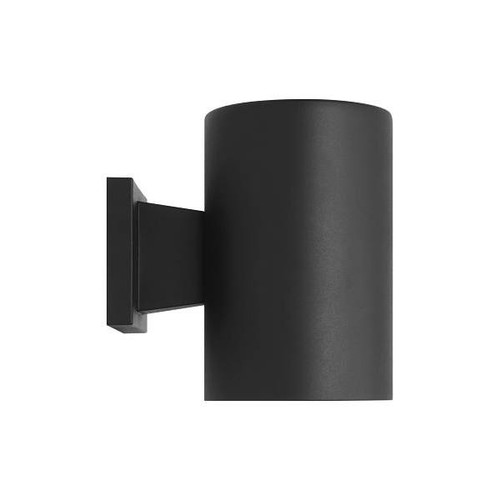 Generation Lighting Outdoor Cylinders 1-Light Textured Black Wall Lantern
