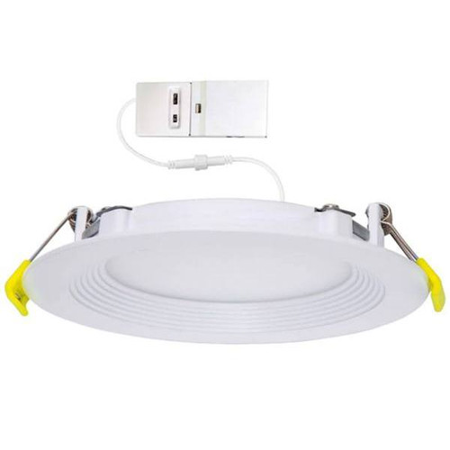 Halco Commercial Slim Downlight With Baffle Trim, Select Cct, 18 Watt, 8", White