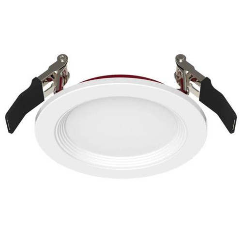 Halco Fire Rated Slim Downlight, Smooth Trim, Select Cct, 11 Watt, 4", White