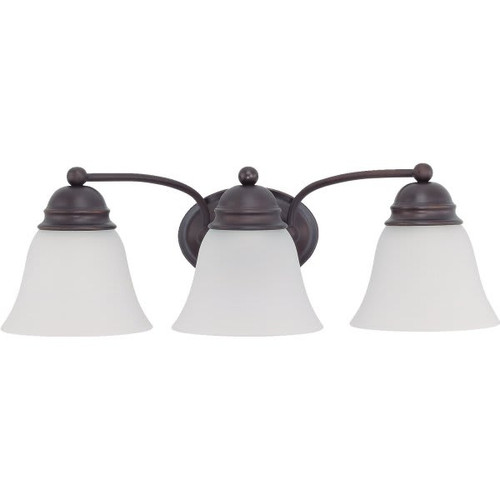 Satco Brentwood 8 In. 3-Light Incandescent Bath Vanity Fixture
