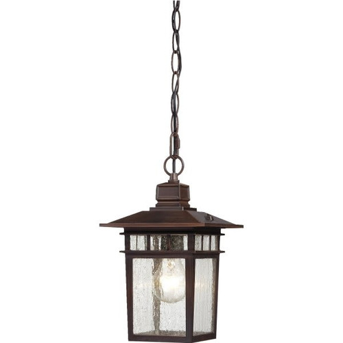 Satco Nuvo Cove Neck 7 X 12 In. 1-Light Hanging Outdoor Lantern (Rustic Bronze)
