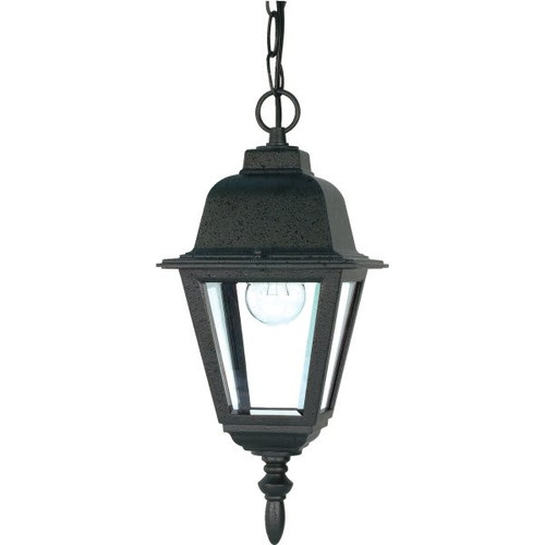 Satco Nuvo Briton 6 X 18 In. 1-Light Hanging Outdoor Lantern (Textured Black)