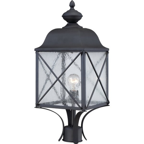 Satco Wingate 100w Ighting Post Cap (Black)