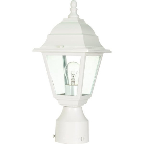 Satco Briton 60w Lighting Post Cap (White)