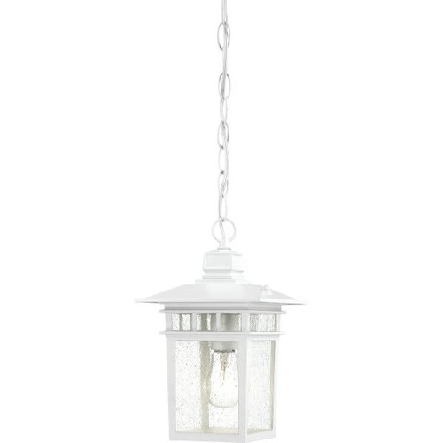 Satco Nuvo Cove Neck 7 X 12 In. 1-Light Outdoor Lantern (White)