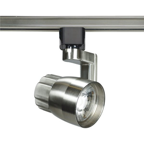 Satco Nuvo Brushed Nickel One-Light Led 12w Angle Arm Track Head, 36 Deg. Beam