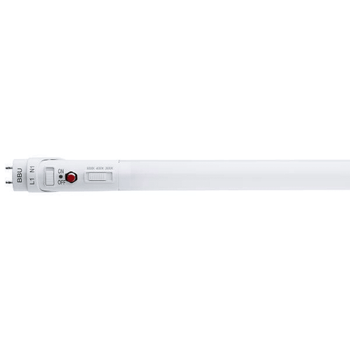 SATCO 48" T8 Led, G13, Ballast Bypass With Battery Backup, Selectable Cct, 15w