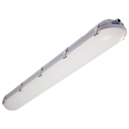 SATCO 4' Vapor Proof Linear Fixture With Sensor, 40/50/60 Watt, 3 CCT Selectable