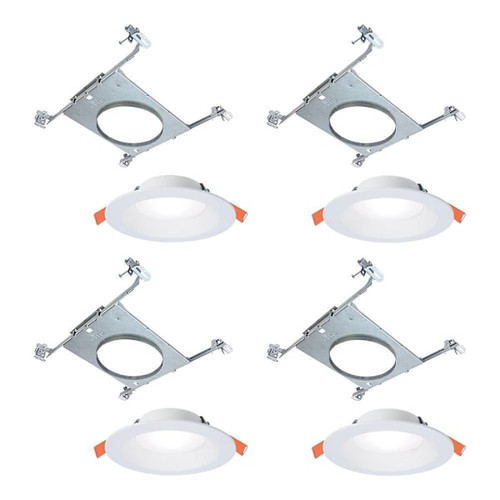 Cooper Lighting Halo 6" Regressed Canless Downlight With Mounting, Package Of 4
