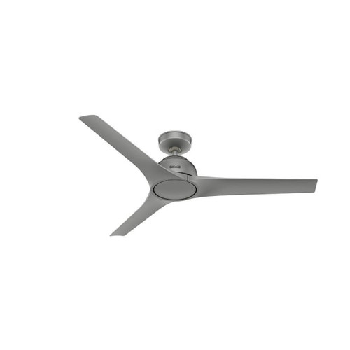 Hunter Fan 52" Gallegos Ceiling Fan, Damp Rated, Matte Silver