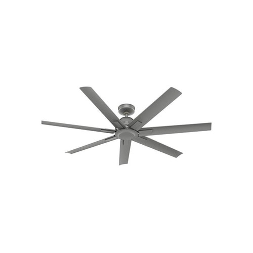 Hunter Fan 60" Downtown Ceiling Fan, Damp Rated, Matte Silver