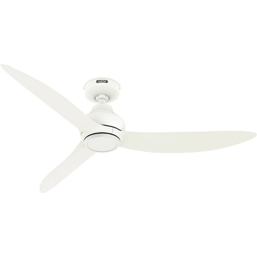 Hunter Fan 52" Mazzini Ceiling Fan, Damp Rated, Matte White