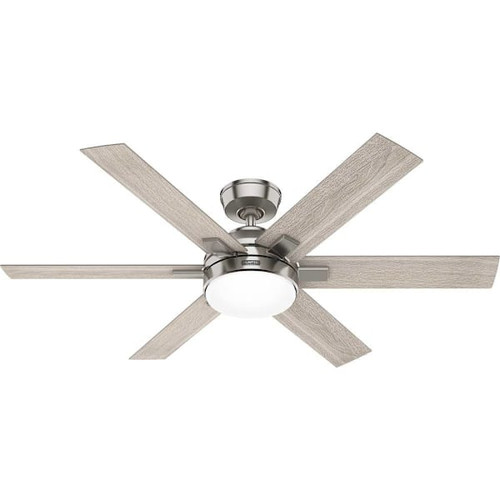Hunter Fan 52" Georgetown Hunter Fanexpress Ceiling Fan With Led, Brushed Nickel