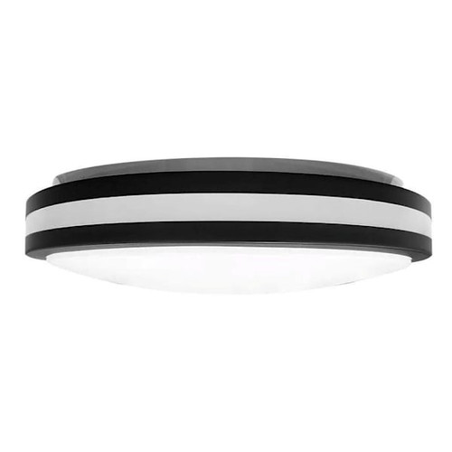 Halco 14" LED Double Flush Ring Ceiling Light, 5 CCT Selectable, 21 Watt, Black